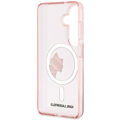 Karl Lagerfeld IML Peekaboo Choupette MagSafe - Samsung Galaxy S26 dėklas (Rožinis)