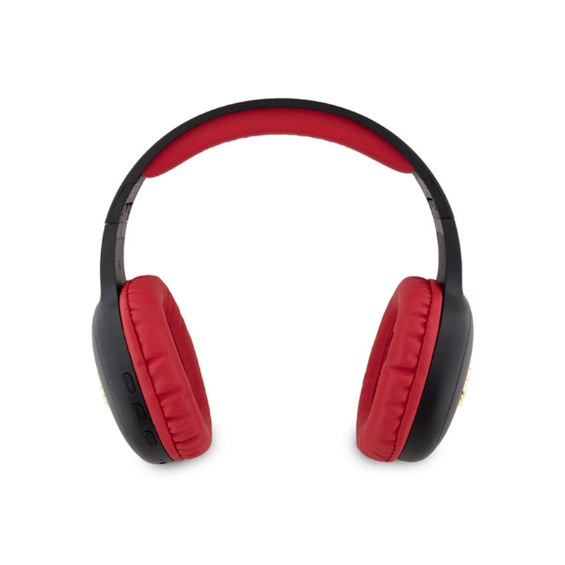 „Hello Kitty“ metalinis logotipas ovalo formos – „Bluetooth V5.3“ belaidės į ausis dedamos ausinės (juodos)