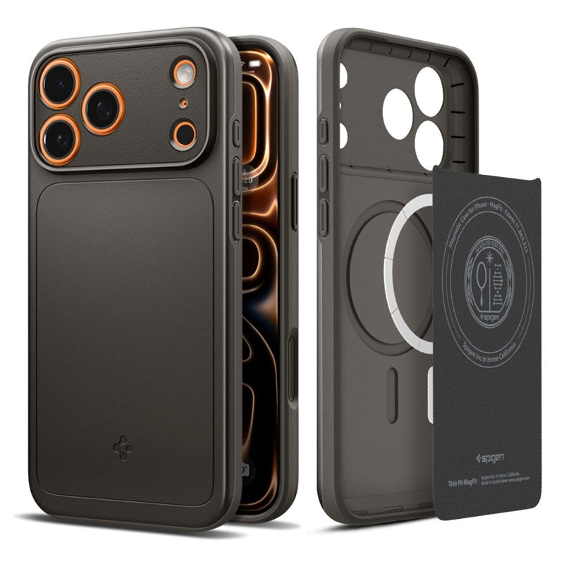 Spigen Thin Fit Mag MagSafe – Dėklas, skirtas iPhone 17 Pro Max (Gunmetal)