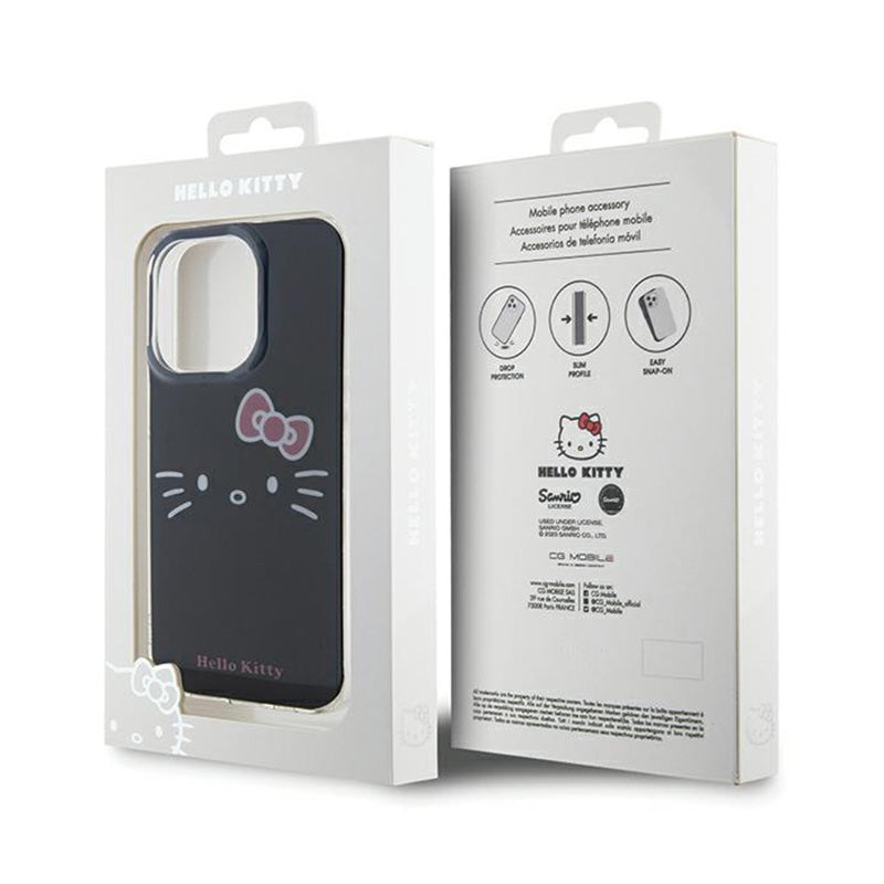 Hello Kitty IML Kitty Face – dėklas iPhone 15 Pro Max (juodas)