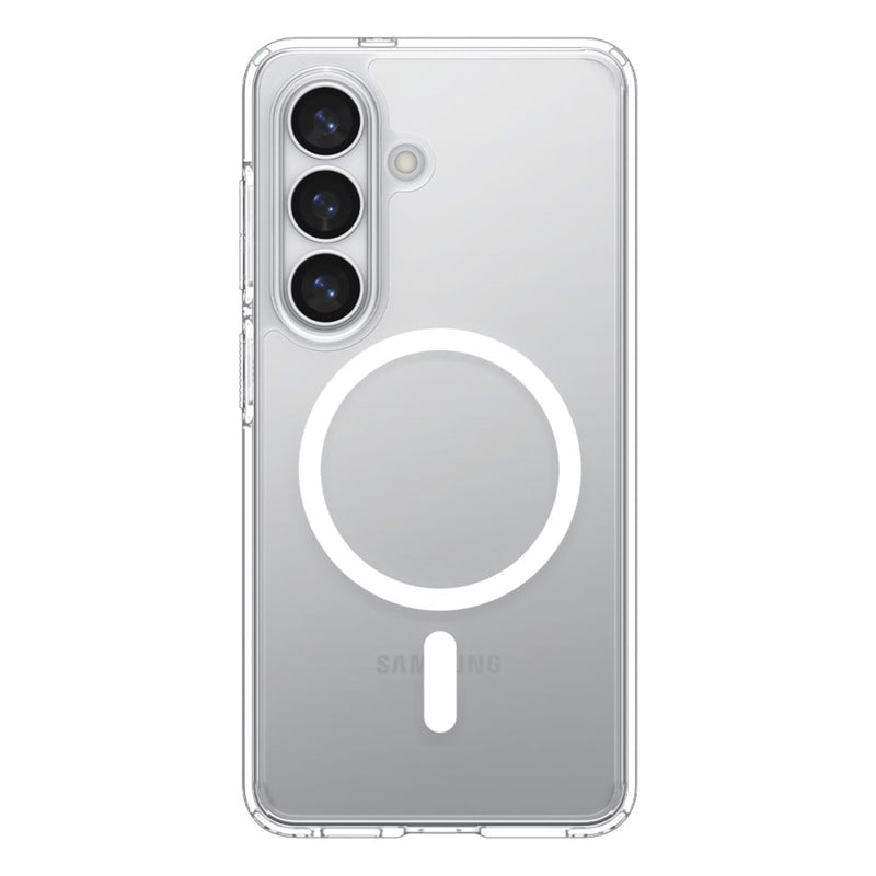 Spigen Ultra Hybrid Mag MagSafe dėklas Samsung Galaxy S26 (Skaidrus/Baltas)