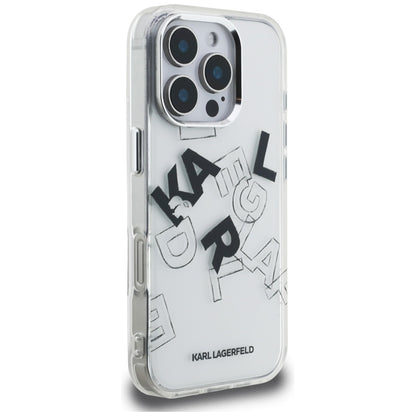 Karl Lagerfeld IML Piešinio Stiliaus Grafika - Dėklas iPhone 16 Pro (skaidrus)
