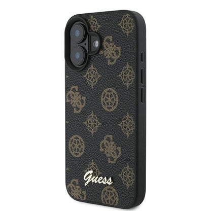Guess Peony Script MagSafe – „iPhone 16 Plus“ dėklas (juodas)