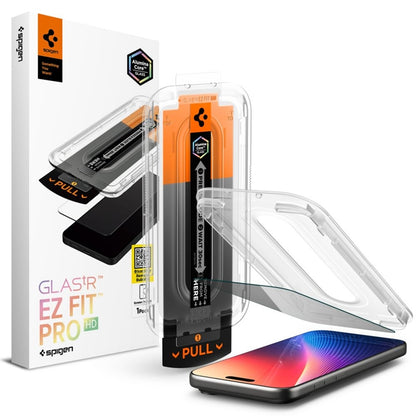 Spigen GLAS.TR EZ Fit Pro Privacy - Grūdintas stiklas privatumui, skirtas iPhone 17 / 17 Pro / 16 Pro