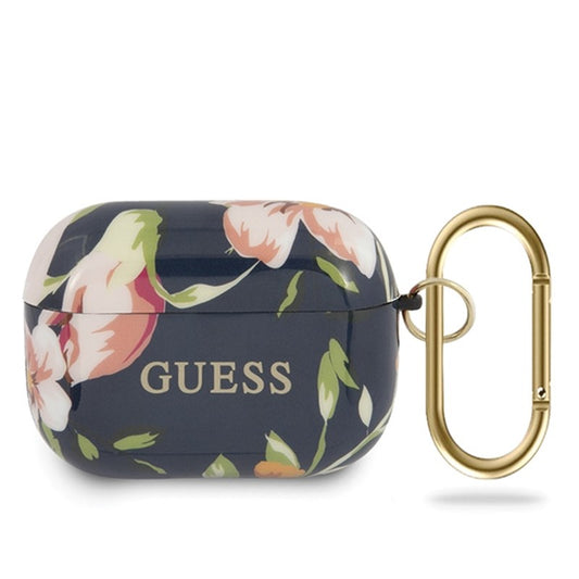 Guess Flower Collection N3 – dėklas „Airpods Pro“ (mėlynas)