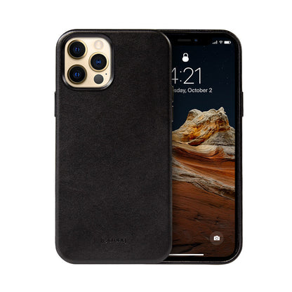 Crong Essential Cover Magnetic – Odinė MagSafe dėklas, skirtas „iPhone 12 Pro Max“ (juodas)