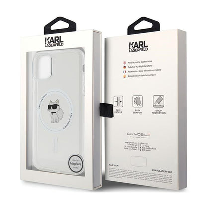 Karl Lagerfeld IML Choupette MagSafe – dėklas iPhone 11 (skaidrus)