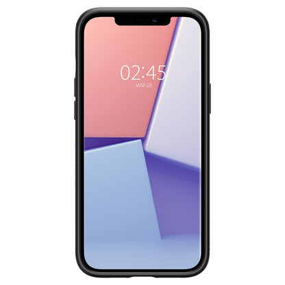 Spigen Liquid Air – dėklas, skirtas „iPhone 12 Pro“ / „iPhone 12“ (juodas)