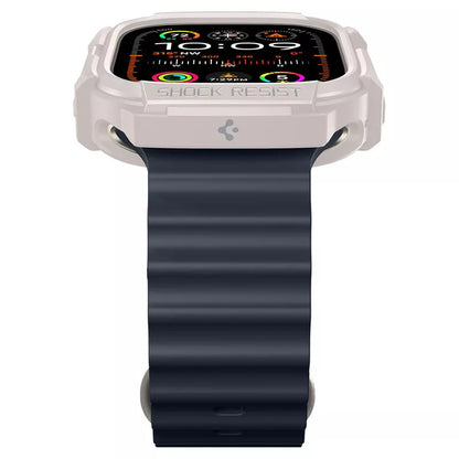 Spigen Rugged Armor - dėklas, skirtas Apple Watch Ultra 1/2 49 mm (smėlio spalvos)