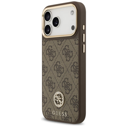 Guess 4G Strass Logo MagSafe - Dėklas iPhone 17 Pro Max (Ruda)