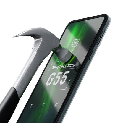 3mk HardGlass Max Lite – Grūdintas stiklas, skirtas Motorola Moto G55 5G (Juoda)