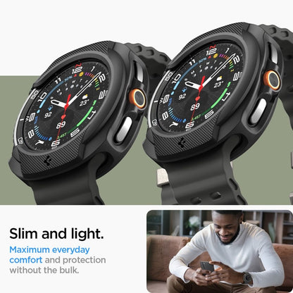 Spigen Liquid Air - Dėklas, skirtas Samsung Galaxy Watch 8 Classic 46 mm (Matinė juoda)