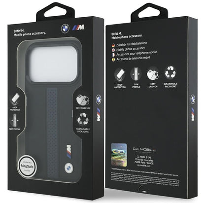 BMW M Perforated Stripe Logo MagSafe dėklas – iPhone 17 Pro (Mėlynas)