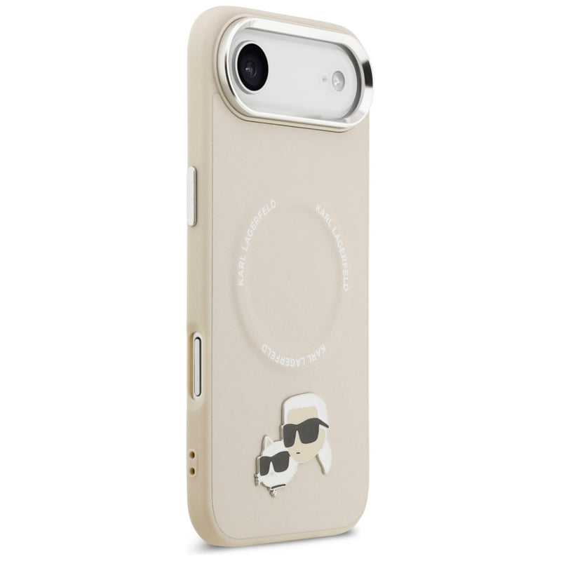 Karl Lagerfeld Karl & Choupette Sagės MagSafe dėklas iPhone Air (smėlio spalvos)
