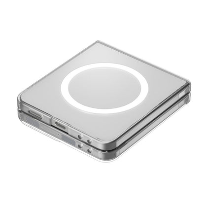 Spigen Airskin Mag MagSafe – dėklas, skirtas Samsung Galaxy Z Flip 7 (Skaidrus/Baltas)