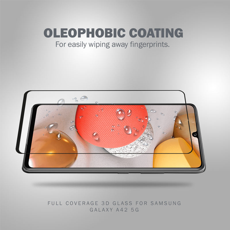 Crong 3D Armor Glass - 9H Full Glue Grūdintas Stiklas visam Samsung Galaxy A42 5G ekranui
