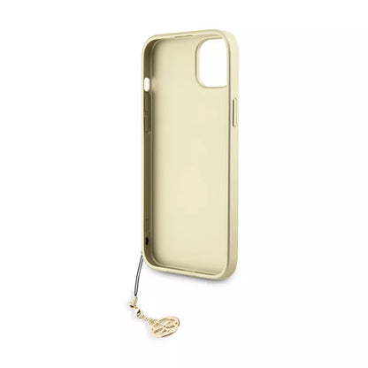 Guess 4G Charms Collection – iPhone 15 Plus dėklas (rudas)
