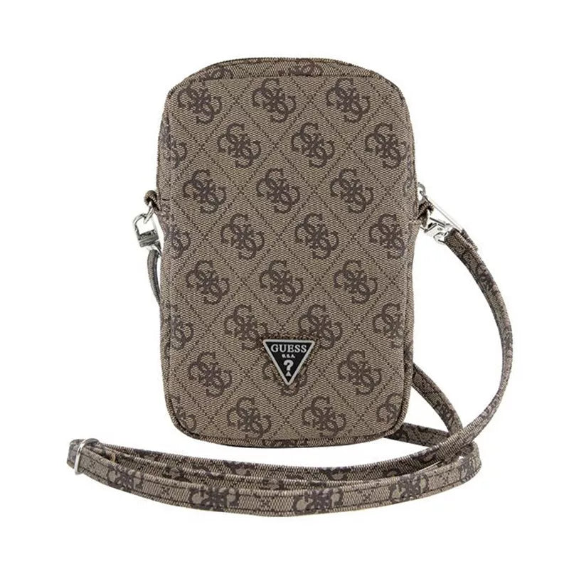 Guess Zip 4G Triangle - Telefono rankinė (ruda)