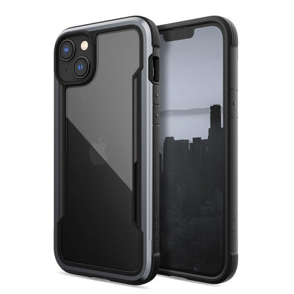 X-Doria Raptic Shield – aliumininis dėklas, skirtas iPhone 14 Plus (išbandytas numetus iš 3 m aukščio) (juodas)