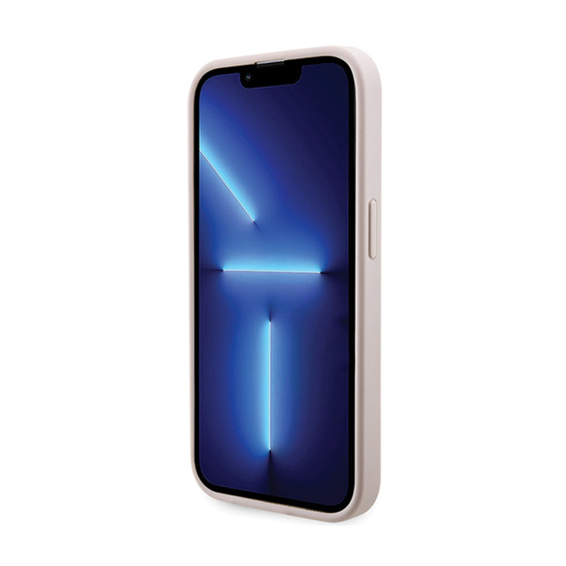 Guess 4G „Printed Stripes MagSafe“ – „iPhone 15 Pro“ dėklas (rožinis)