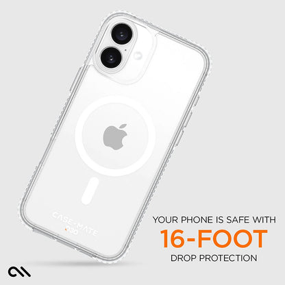 Case-Mate Tough D3O MagSafe – dėklas, skirtas „iPhone 16 Plus“ (skaidrus)