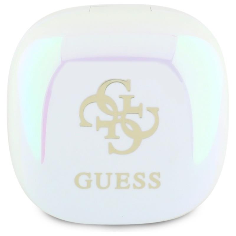 Guess 4G spausdintas logotipas – „Bluetooth“ TWS ausinės + įkrovimo dėklas (balta)
