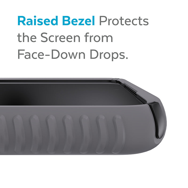 Speck Presidio2 Grip – Dėklas Samsung Galaxy S22+ su MICROBAN (grafito pilka/juoda)