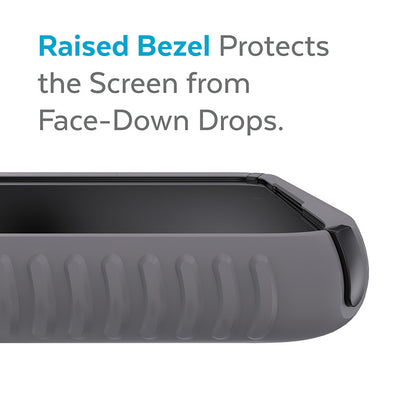 Speck Presidio2 Grip – Dėklas Samsung Galaxy S22+ su MICROBAN (grafito pilka/juoda)