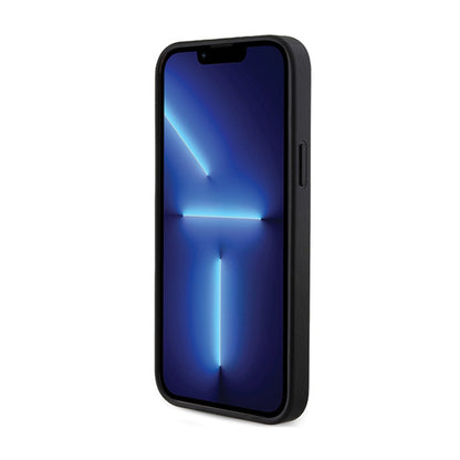 Guess 4G Triangle Metal Logo – dėklas, skirtas iPhone 14 Pro (juodas)