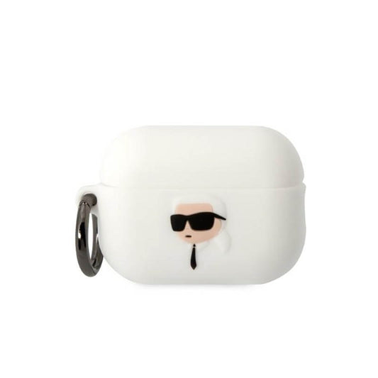 Karl Lagerfeld Silicone NFT Karl Head 3D – AirPods Pro 2 dėklas (baltas)