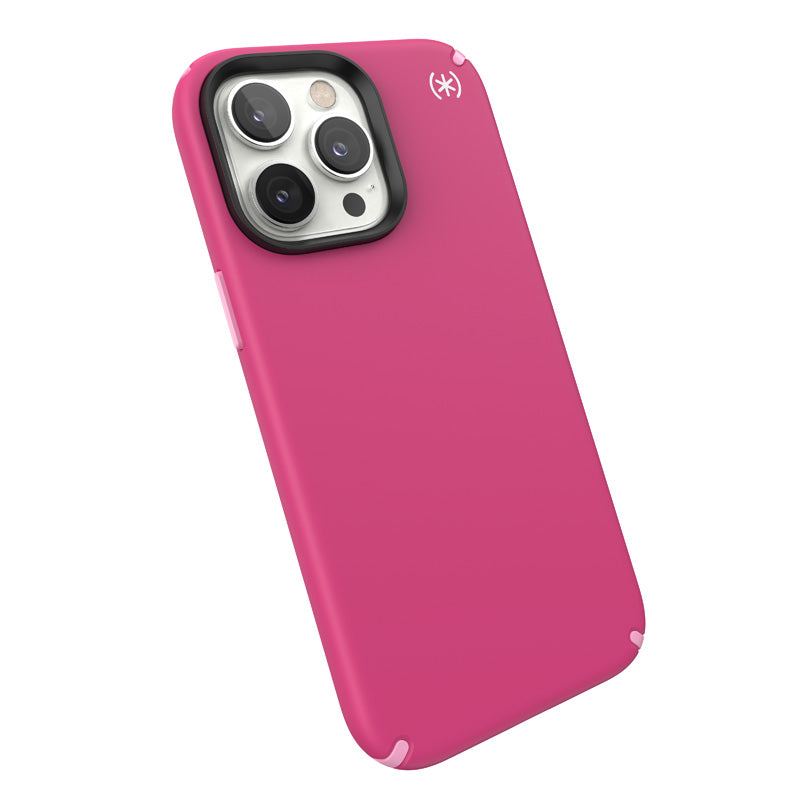 Speck Presidio2 Pro – Dėklas iPhone 14 Pro Max su MICROBAN danga (Digitalpink / Blossompink / White)