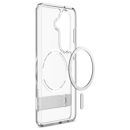 Spigen Ultra Hybrid S Mag MagSafe dėklas, skirtas Samsung Galaxy S26+ (Skaidrus/Baltas)