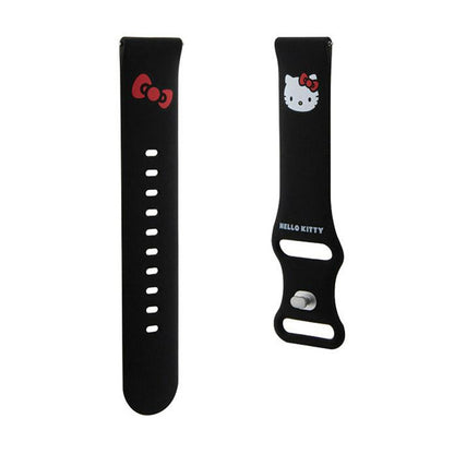 Hello Kitty silikoninis Kitty galvos dirželis – universalus dirželis išmaniajam laikrodžiui 20 mm (juodas)