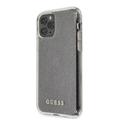 Guess blizgučių dėklas iPhone 11 Pro Max (sidabrinis)