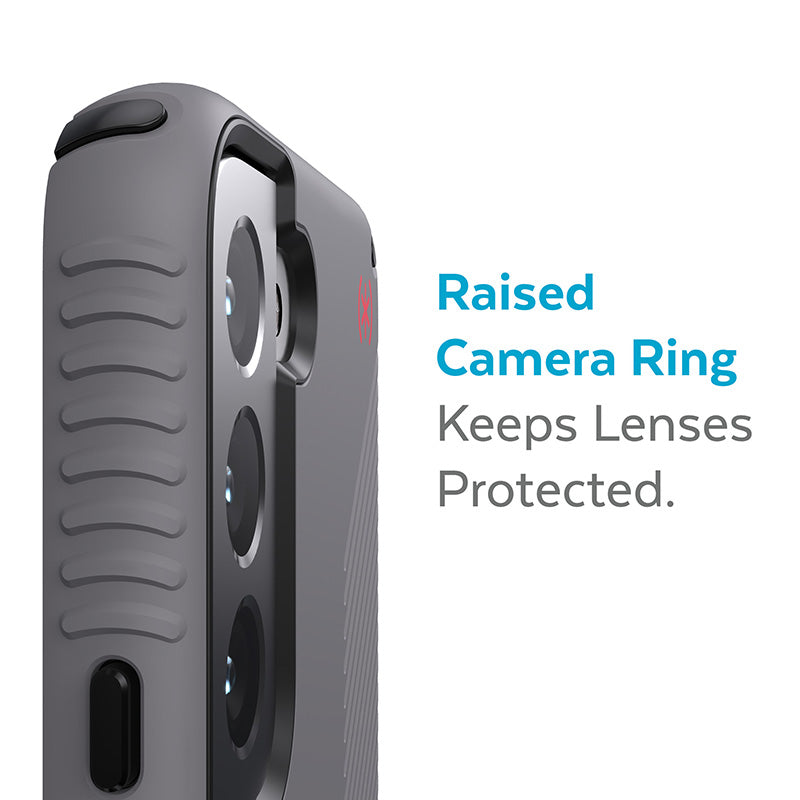 Speck Presidio2 Grip – Dėklas Samsung Galaxy S22+ su MICROBAN (grafito pilka/juoda)