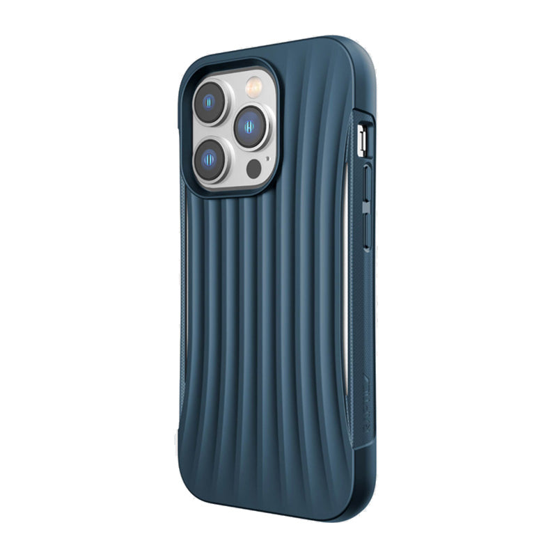 X-Doria Raptic Clutch – biologiškai skaidomas dėklas, skirtas „iPhone 14 Pro“ (patikrintas 3 m kritimas) (mėlynas)