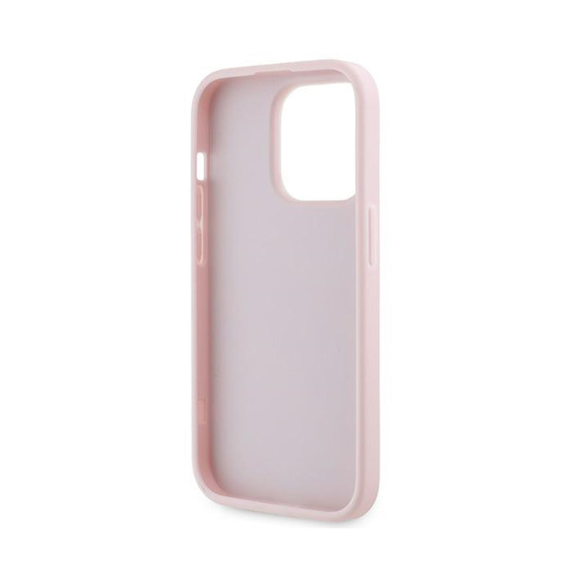 Karl Lagerfeld „Diagonal Quilted Script“ – dėklas, skirtas „iPhone 14 Pro Max“ (rožinė)