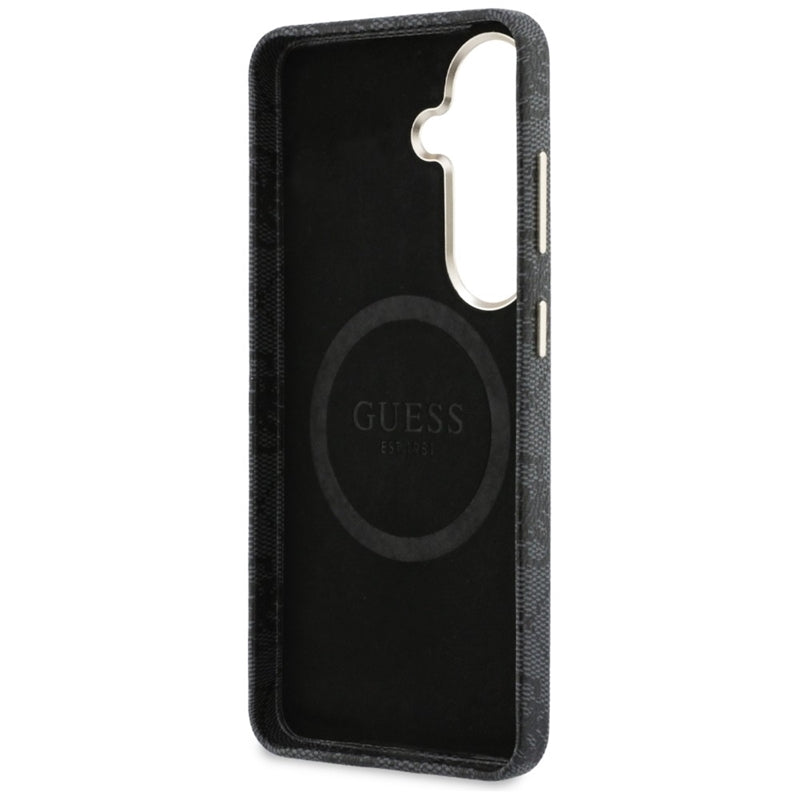 Guess 4G Triangle Logo MagSafe - Samsung Galaxy S26 dėklas (Juodas)
