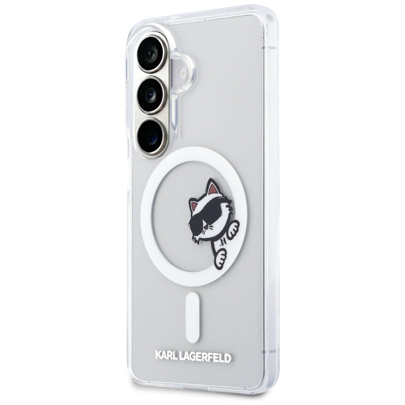Karl Lagerfeld IML Peekaboo Choupette MagSafe dėklas - Samsung Galaxy S26 dėklas (Skaidrus)