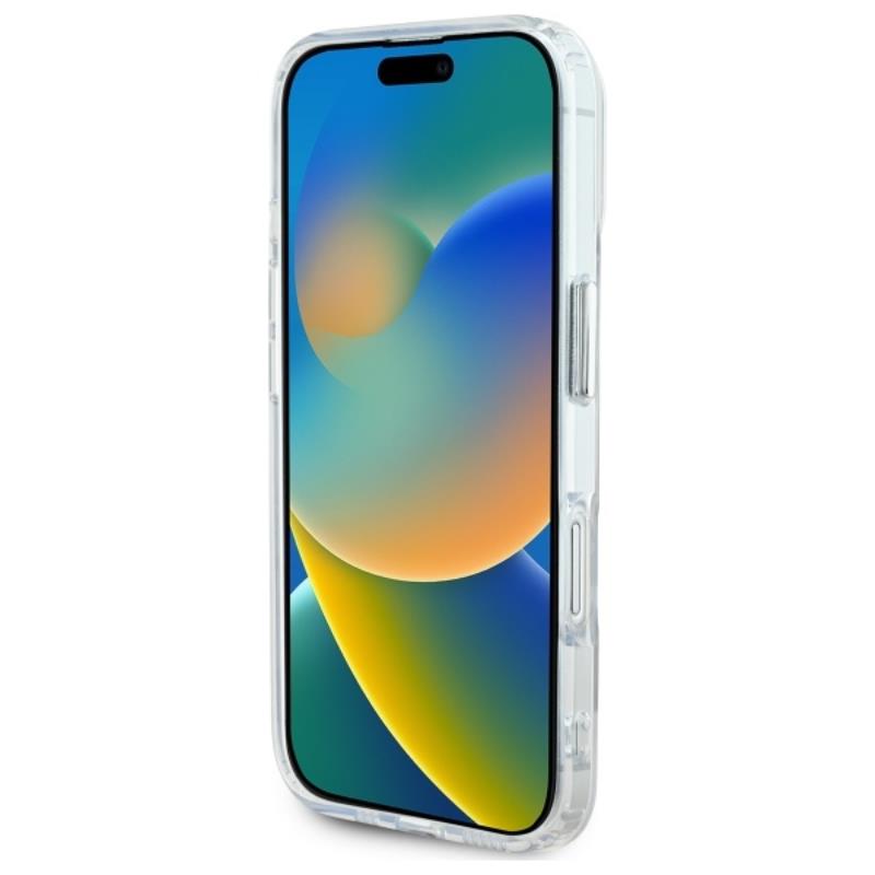 Karl Lagerfeld IML Metal Karl Head MagSafe – „iPhone 16“ dėklas (baltas)