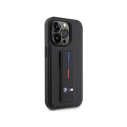 BMW Grip Stand Hot Stamp - dėklas skirtas iPhone 14 Pro Max (juoda)