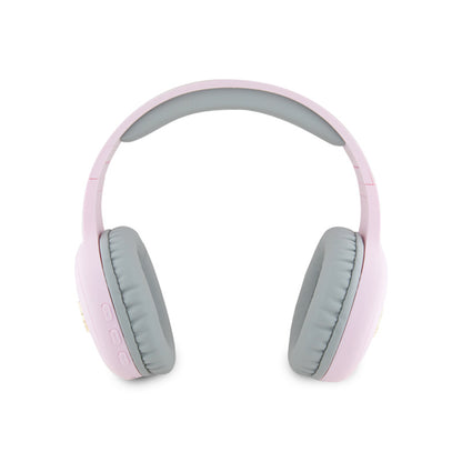 Hello Kitty Metal Logo Oval Shape - belaidės V5.3 „Bluetooth“ į ausis įdedamos ausinės (rožinės)