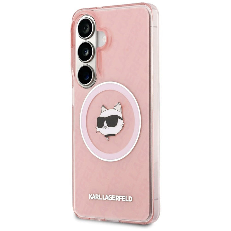 Karl Lagerfeld IML Kartų Choupette MagSafe dėklas - Samsung Galaxy S26 dėklas (Raudonas)