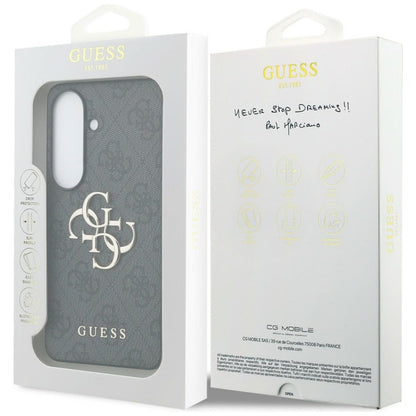 Guess 4G Big Metal Logo dėklas – Samsung Galaxy S26+ (Juodas)