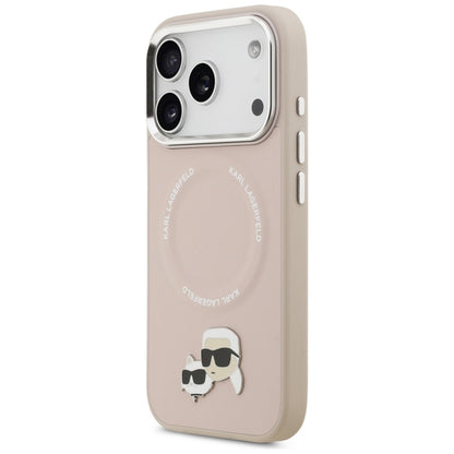 Karl Lagerfeld Karl & Choupette Smeigtukai MagSafe dėklas iPhone 17 Pro (rožinis)