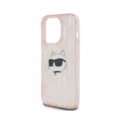 Karl Lagerfeld IML Choupette Head & Monogram – iPhone 13 Pro Max dėklas (rožinis)