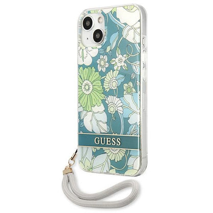 Guess Flower Cord – „iPhone 13 mini“ dėklas (žalias)