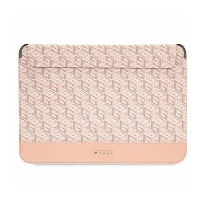 Guess GCube Stripes nešiojamojo kompiuterio dėklas - 14" nešiojamojo kompiuterio dėklas (rožinis)
