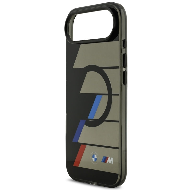 BMW M IML metaliniai mygtukai, trys spalvos, MagSafe – iPhone Air dėklas (juodas)
