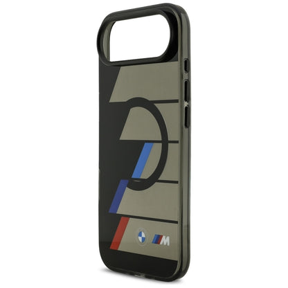 BMW M IML metaliniai mygtukai, trys spalvos, MagSafe – iPhone Air dėklas (juodas)